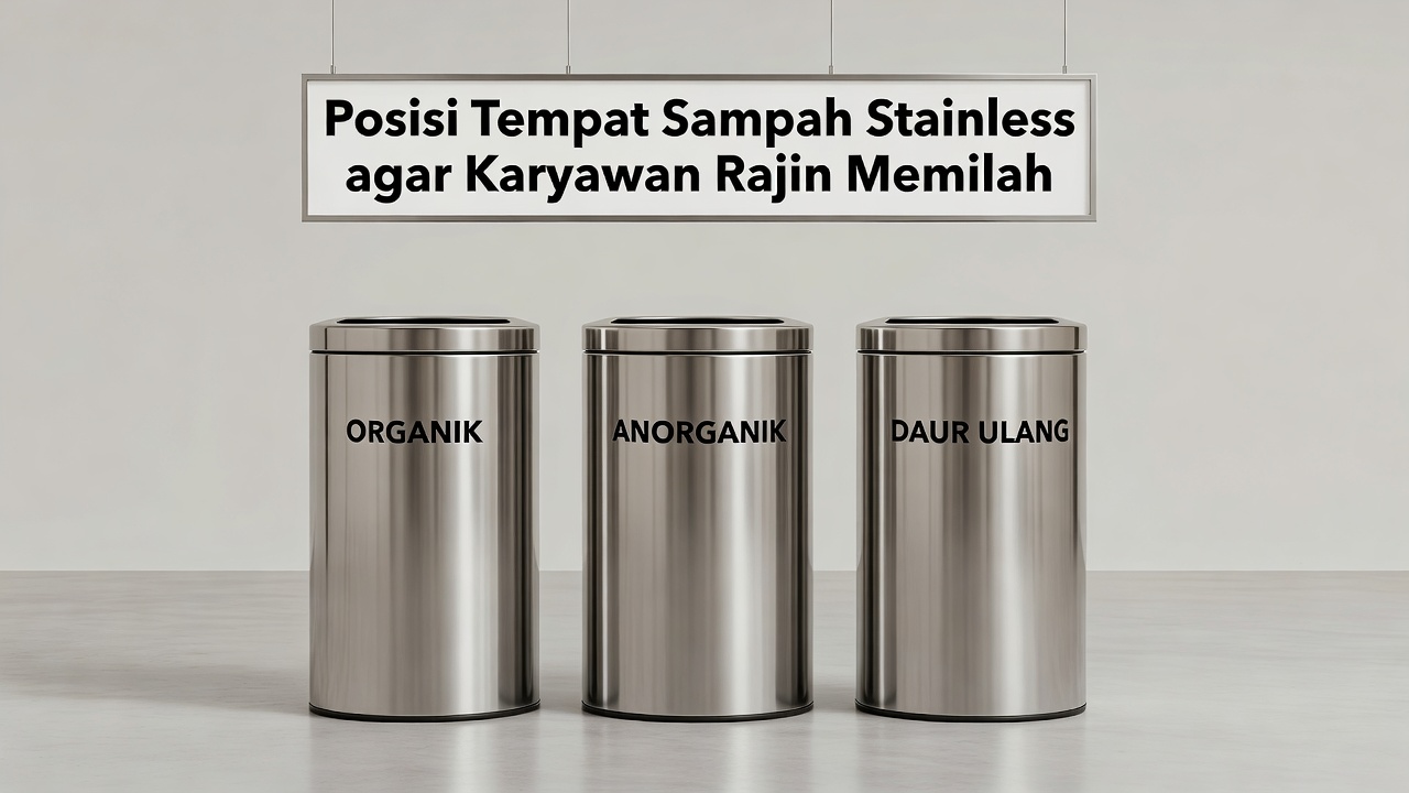 Posisi Tempat Sampah Stainless agar Karyawan Rajin Memilah