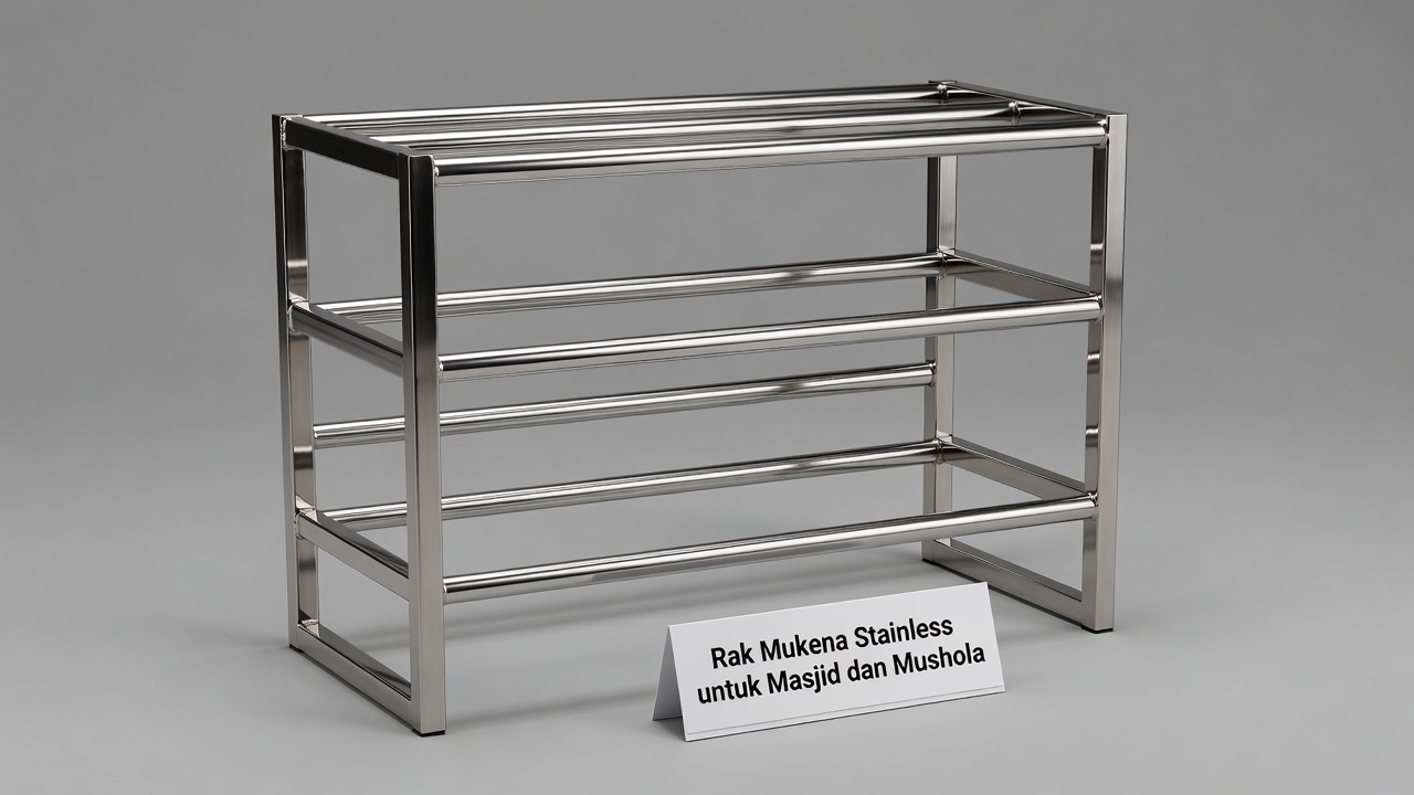 Rak Mukena Stainless untuk Masjid dan Mushola