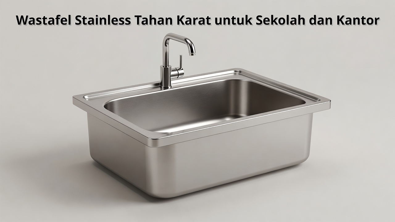 Wastafel Stainless Tahan Karat untuk Sekolah dan Kantor