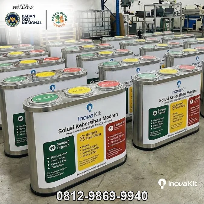 Jual & Distributor Garbage Bin Stainless Standar Dapur MBG di Ampelgading, Malang — Harga Pabrik, Vendor, Fabrikasi
