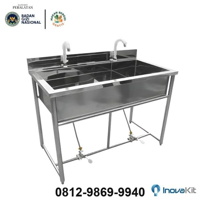 Kitchen Sink Double Bowl Standar Dapur MBG | Wastafel 2 Sink