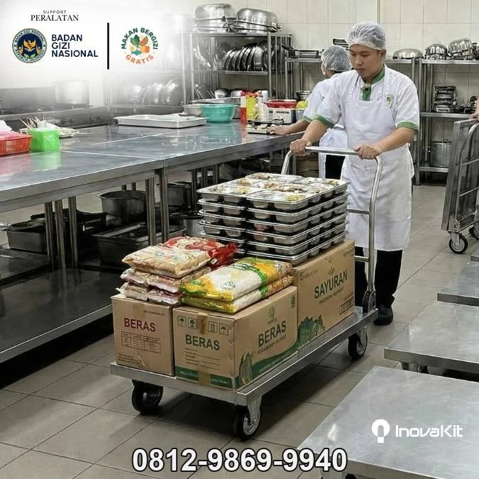 Jual & Distributor Load Trolley 300kg Standar Dapur MBG di Baranangsiang, Cipongkor, Bandung Barat — Harga Pabrik, Vendor, Fabrikasi