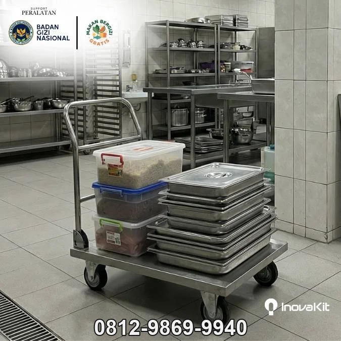 Jual & Distributor Load Trolley 500 kg Standar Dapur MBG di Bojong, Rongga, Bandung Barat — Harga Pabrik, Vendor, Fabrikasi