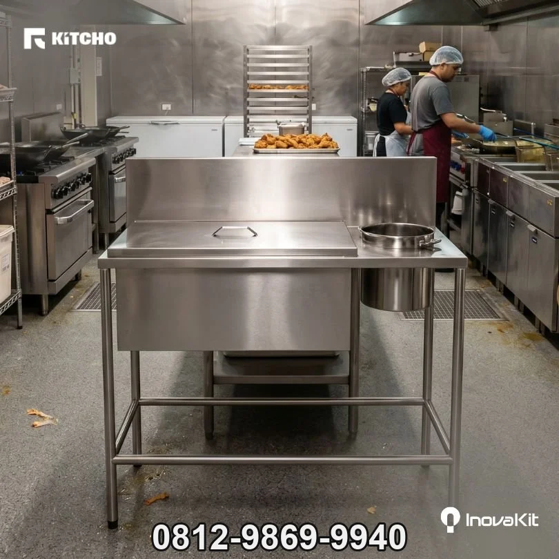Jual & Distributor Meja Dusting Fried Chicken di Bancak, Semarang — Harga Pabrik, Vendor, Fabrikasi