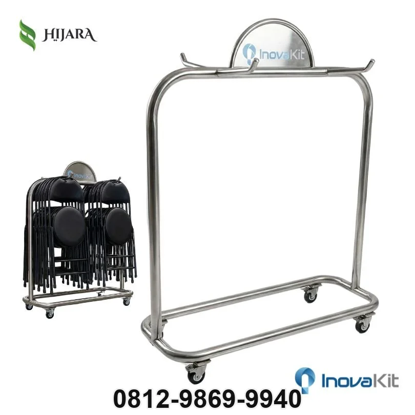 Rak Kursi Lipat dengan Logo Instansi | Folding Chair Rack