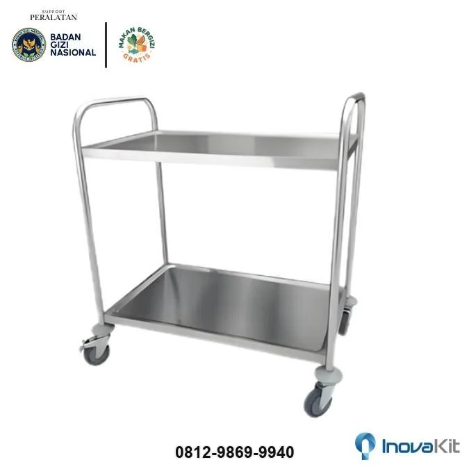 Jual & Distributor Service Trolley 2 Tiers Standar Dapur MBG di Babakan, Legok, Tangerang — Harga Pabrik, Vendor, Fabrikasi