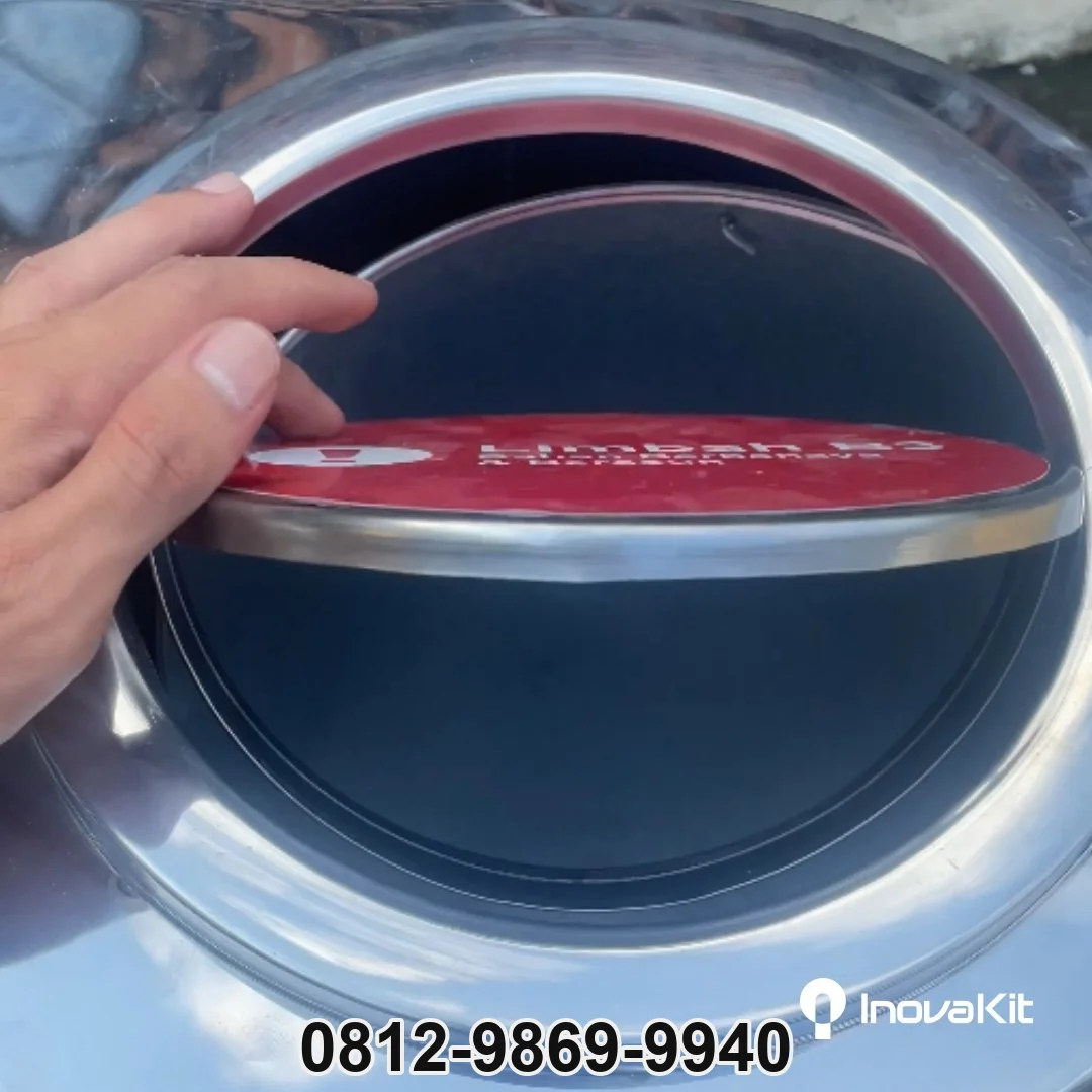 Tempat Sampah Stainless Silinder 3 in 1