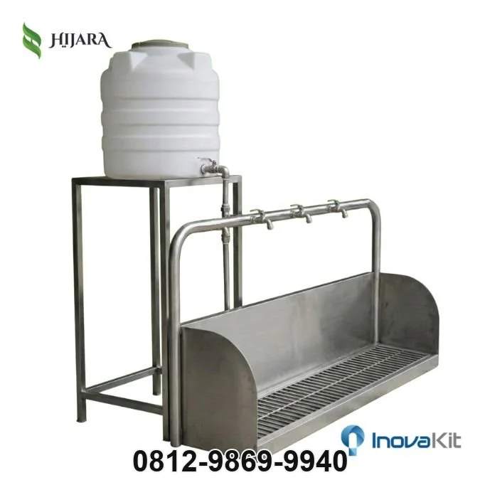 Tempat Wudhu Stainless Steel dengan Tangki