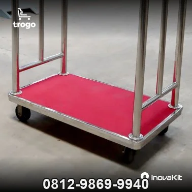 Troli Hotel Roda 5in | Bellboy Luggage Trolley