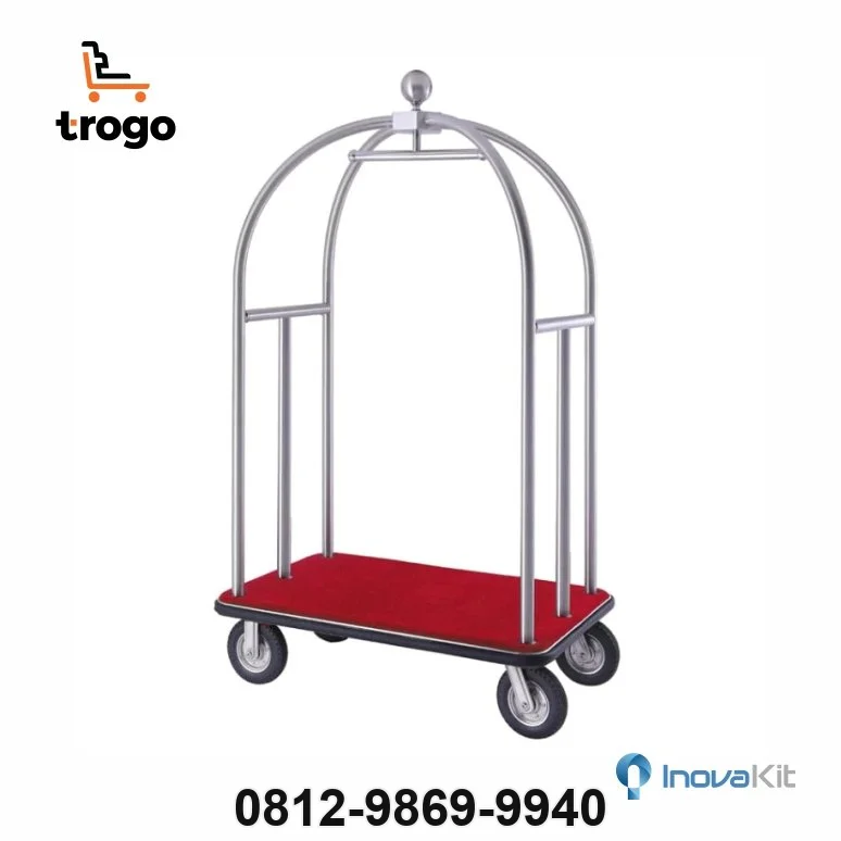 Troli Hotel Roda 5in | Bellboy Luggage Trolley