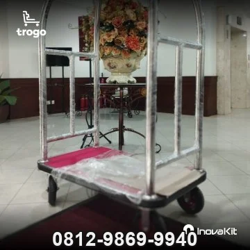 Troli Hotel Roda 8in Model 1 | Bellboy Luggage Trolley