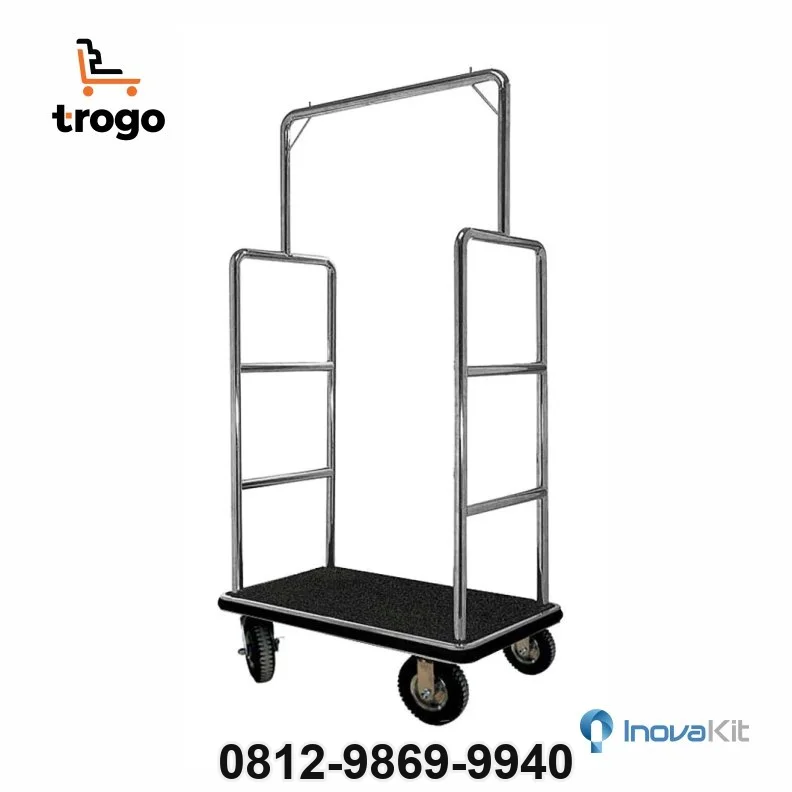 Troli Hotel Roda 8in Model 3 | Bellboy Luggage Trolley