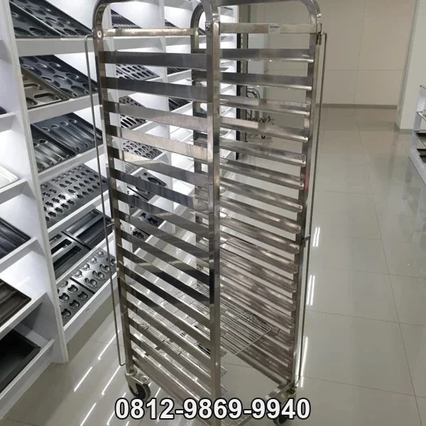 Troli Rak Loyang Stainless Steel 15 Susun | Trogo | InovaKit