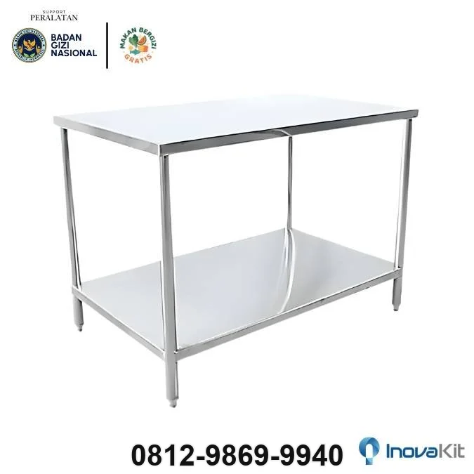 Working Table Standar Dapur MBG | Meja Kerja Dapur 2 Susun